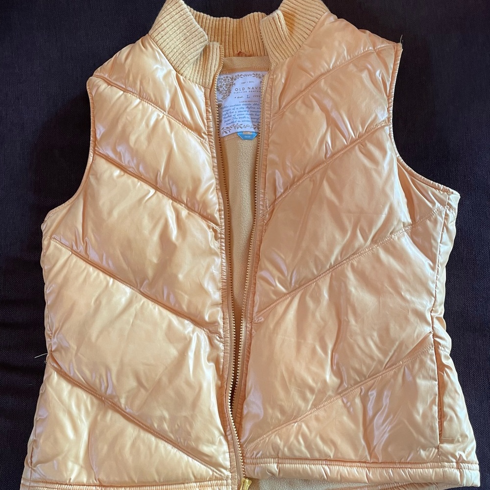 Old Navy Yellow Quilted Puffer Vest